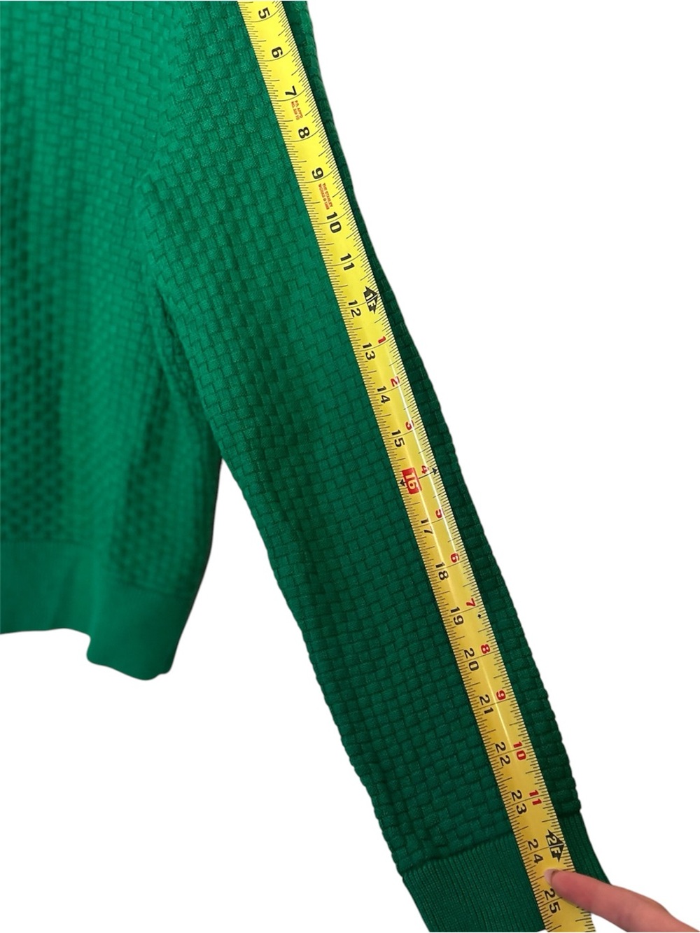 Liz Claiborne Emerald Green V-Neck Button Front Cardigan - Picture 3 of 7